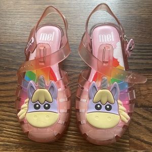 COPY - Mini Melissa unicorn jelly shoes size 12